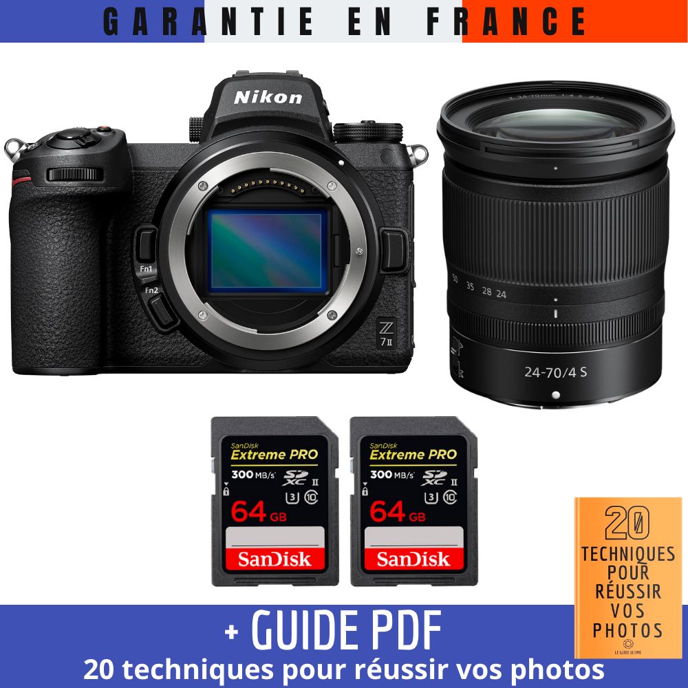 Nikon Z7 II + Z 24 70mm f4 + 2 SanDisk Extreme PRO UHS II SDXC 300 MB/ + Guide PDF 20 TECHNIQUES POUR RÉUSSIR VOS PHOTOS - vue 2