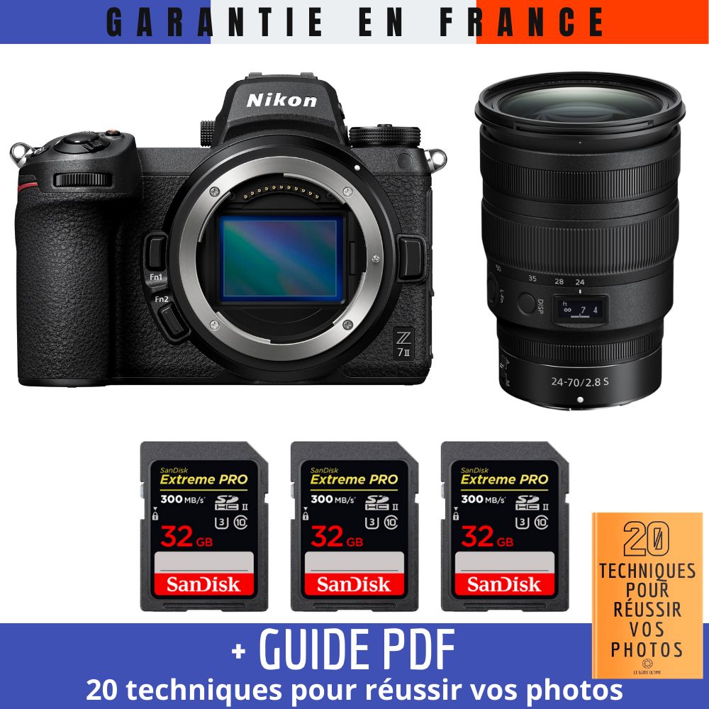 Nikon Z7 II + Z 24 70mm f2.8 + 3 SanDisk Extreme PRO UHS II SDXC 300 MB/ + Guide PDF 20 TECHNIQUES POUR RÉUSSIR VOS PHOTOS - vue 3