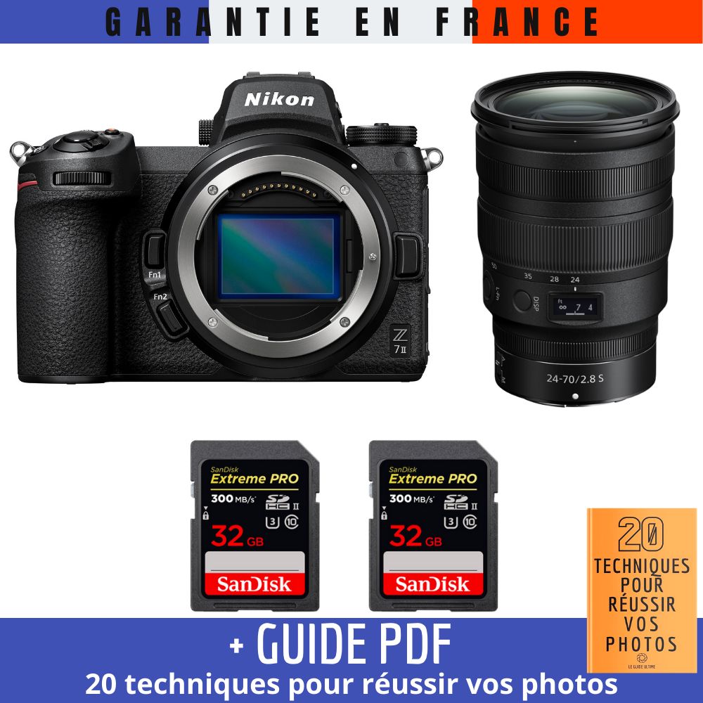 Nikon Z7 II + Z 24 70mm f2.8 + 2 SanDisk Extreme PRO UHS II SDXC 300 MB/ + Guide PDF 20 TECHNIQUES POUR RÉUSSIR VOS PHOTOS - vue 2