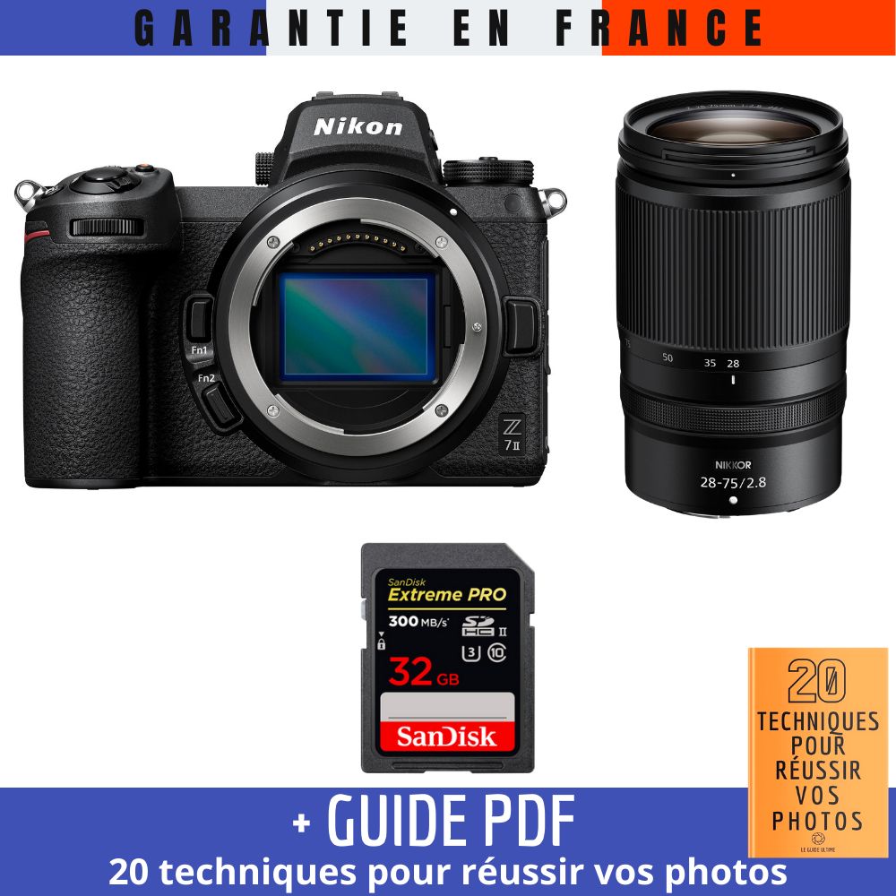 Nikon Z7 II + Z 28 75mm f2.8 + 1 SanDisk Extreme PRO UHS II SDXC 300 MB/ + Guide PDF 20 TECHNIQUES POUR RÉUSSIR VOS PHOTOS