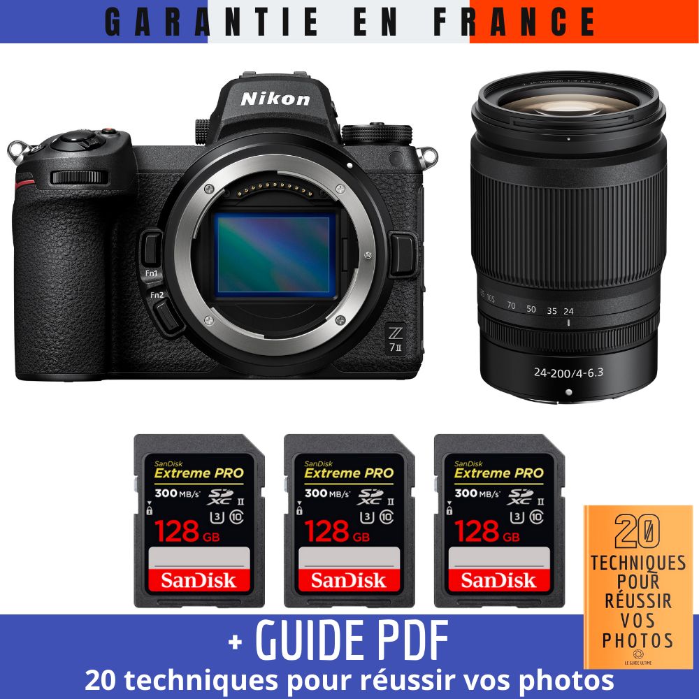 Nikon Z7 II + Z 24 200mm f4 6.3 VR + 3 SanDisk Extreme PRO UHS II SDXC 300 MB/ + Guide PDF 20 TECHNIQUES POUR RÉUSSIR VOS PHOTOS - vue 3