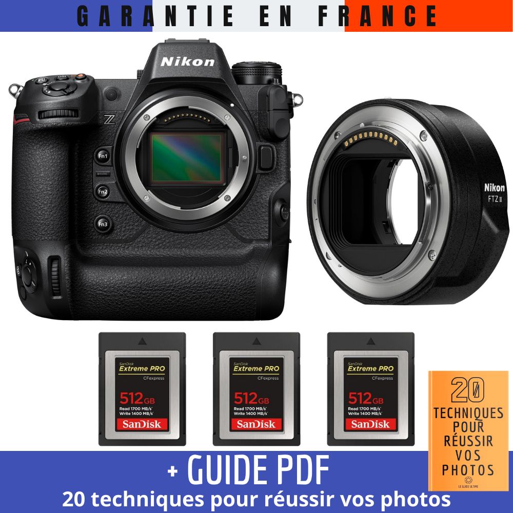 Nikon Z9 + FTZ II + 3 SanDisk Extreme PRO CFexpress Type B + Guide PDF 20 TECHNIQUES POUR RÉUSSIR VOS PHOTOS - vue 2