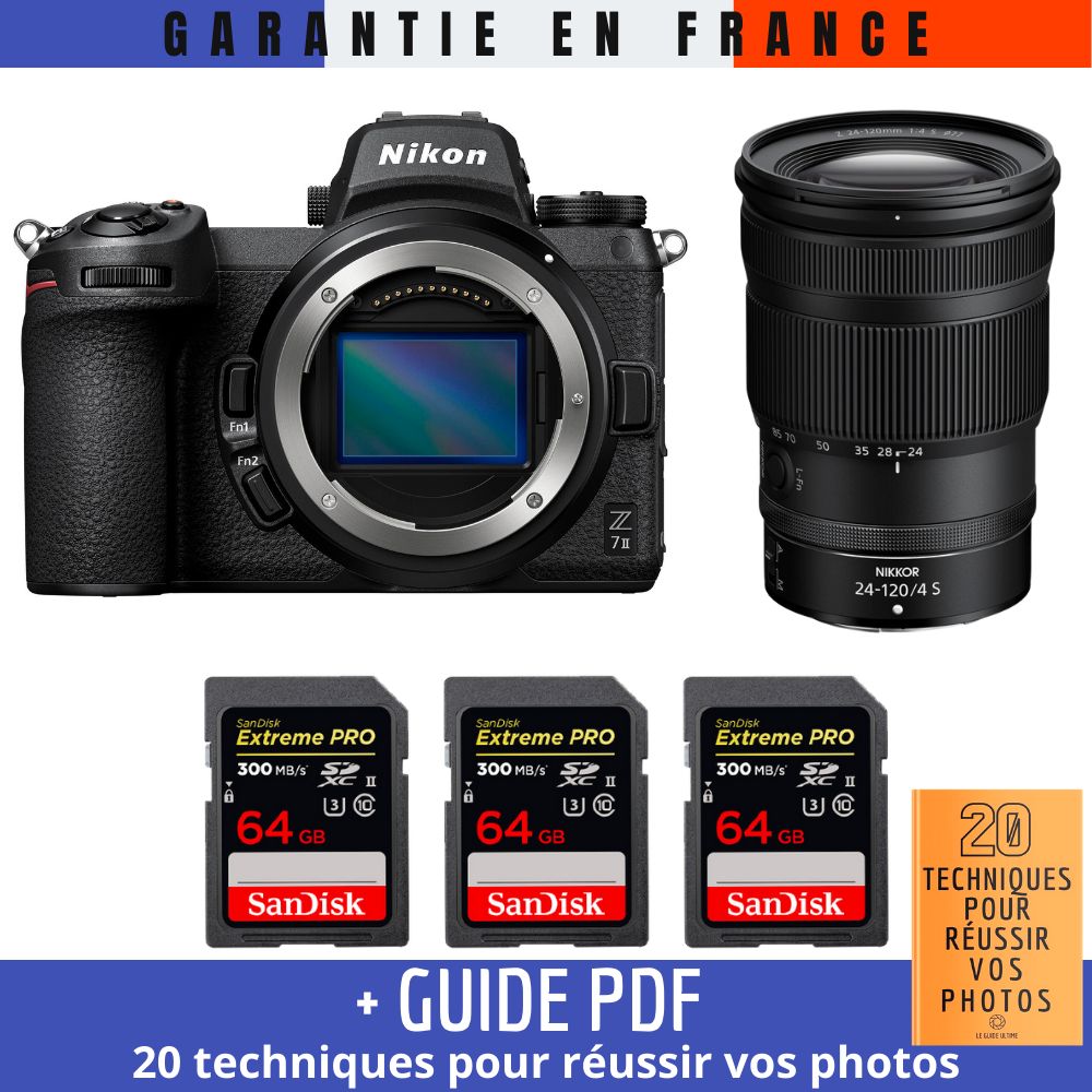 Nikon Z7 II + Z 24 120mm f4 + 3 SanDisk Extreme PRO UHS II SDXC 300 MB/ + Guide PDF 20 TECHNIQUES POUR RÉUSSIR VOS PHOTOS - vue 3