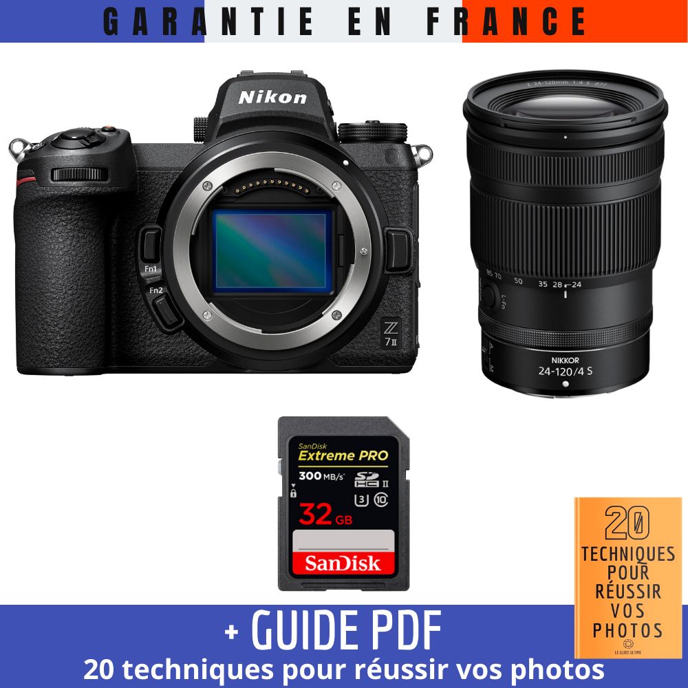 Nikon Z7 II + Z 24 120mm f4 + 1 SanDisk Extreme PRO UHS II SDXC 300 MB/ + Guide PDF 20 TECHNIQUES POUR RÉUSSIR VOS PHOTOS