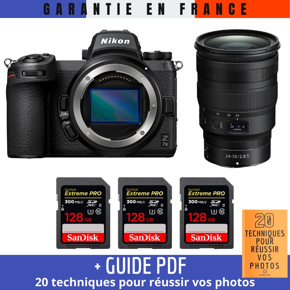 Nikon Z7 II + Z 24 70mm f2.8 + 3 SanDisk Extreme PRO UHS II SDXC 300 MB/ + Guide PDF 20 TECHNIQUES POUR RÉUSSIR VOS PHOTOS - vue 2