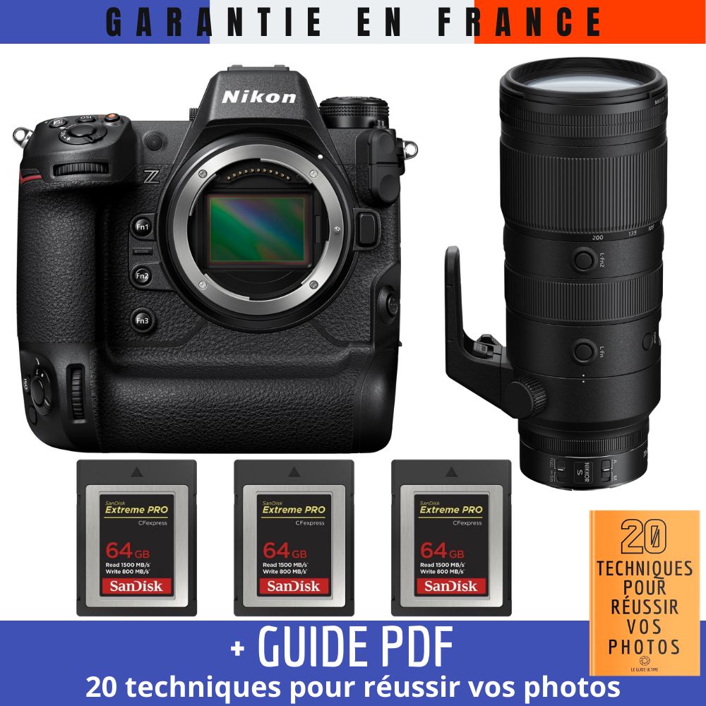 Nikon Z9 + Z 70 200mm f2.8 VR + 3 SanDisk Extreme PRO CFexpress Type B + Guide PDF 20 TECHNIQUES POUR RÉUSSIR VOS PHOTOS - vue 2