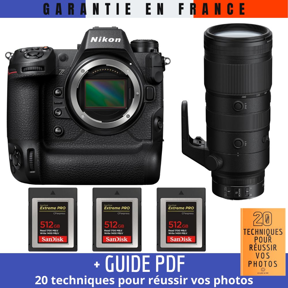 Nikon Z9 + Z 70 200mm f2.8 VR + 3 SanDisk Extreme PRO CFexpress Type B + Guide PDF 20 TECHNIQUES POUR RÉUSSIR VOS PHOTOS