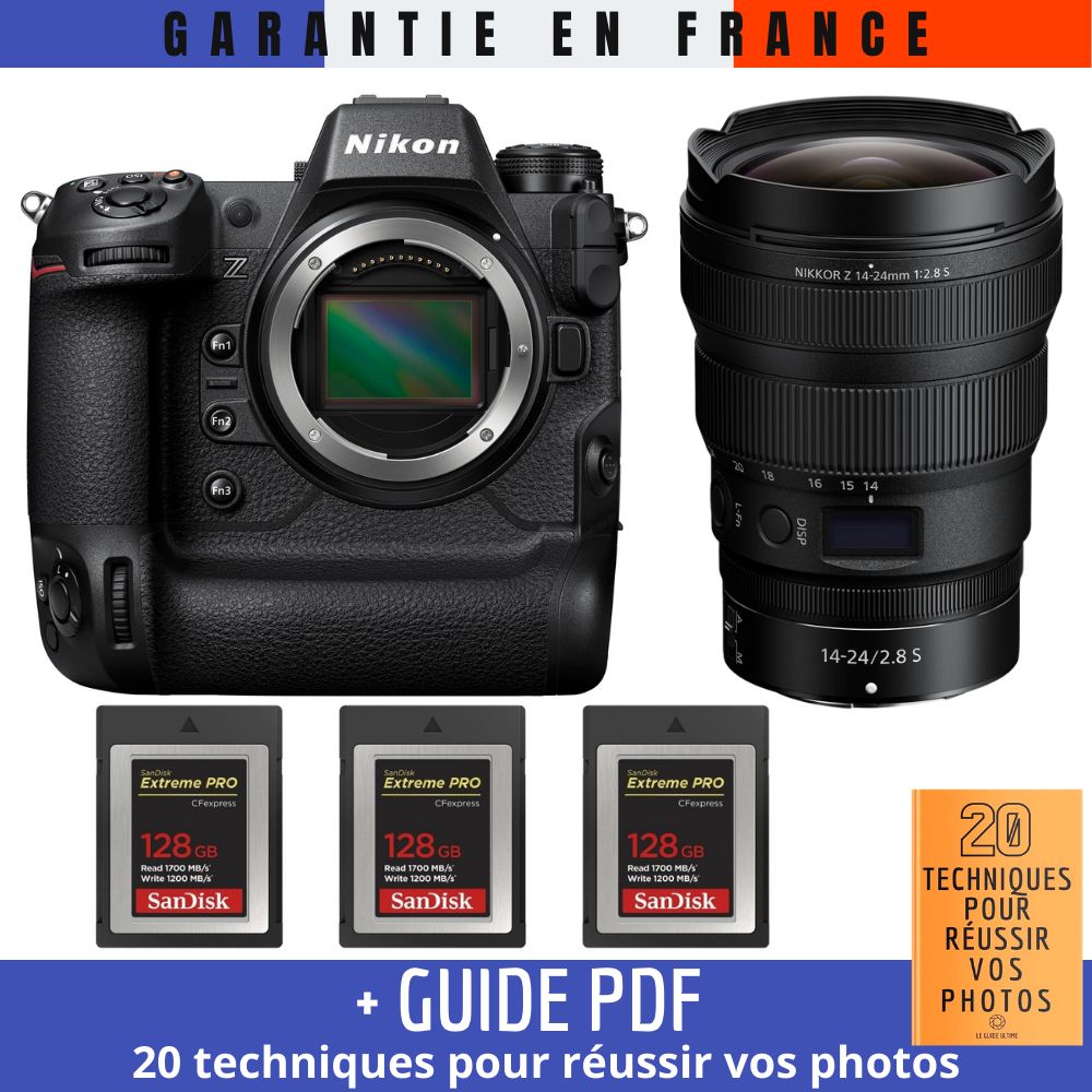 Nikon Z9 + Z 14 24mm f2.8 + 3 SanDisk Extreme PRO CFexpress Type B + Guide PDF 20 TECHNIQUES POUR RÉUSSIR VOS PHOTOS