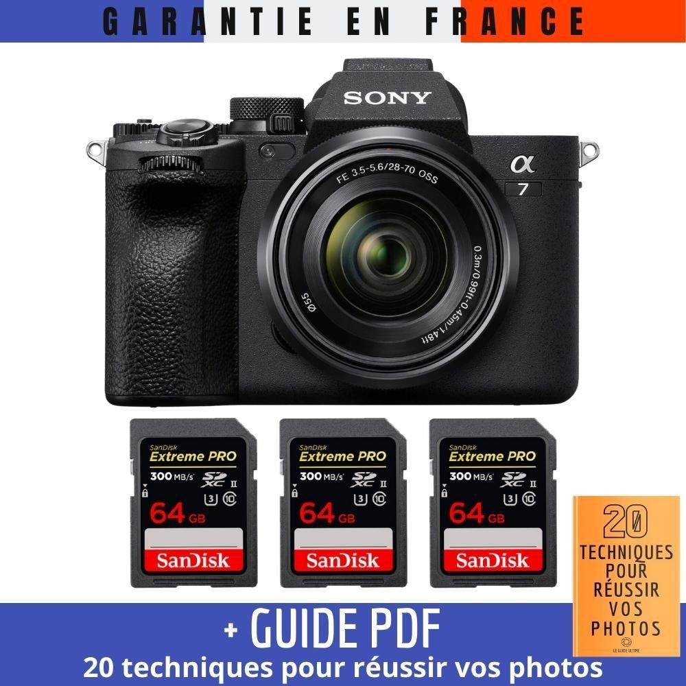 Sony A7 IV + FE 28 70mm F3.5 5.6 OSS + 3 SanDisk Extreme PRO UHS II SDXC 300 MB/ + Guide PDF 20 TECHNIQUES POUR RÉUSSIR VOS PHOTOS - vue 2