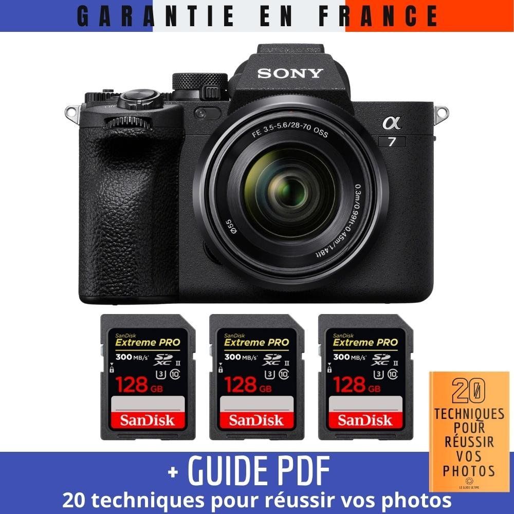 Sony A7 IV + FE 28 70mm F3.5 5.6 OSS + 3 SanDisk Extreme PRO UHS II SDXC 300 MB/ + Guide PDF 20 TECHNIQUES POUR RÉUSSIR VOS PHOTOS