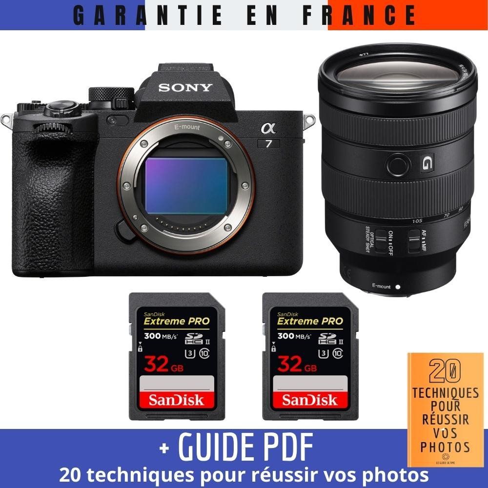 Sony A7 IV + FE 24 105mm f4 G OSS + 2 SanDisk Extreme PRO UHS II SDXC 300 MB/ + Guide PDF 20 TECHNIQUES POUR RÉUSSIR VOS PHOTOS