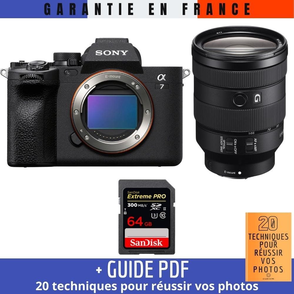 Sony A7 IV + FE 24-105mm f/4 G OSS + 1 SanDisk 64GB Extreme PRO UHS-II SDXC 300 MB/s + Guide PDF ""20 TECHNIQUES POUR RÉUSSIR VOS PHOTOS