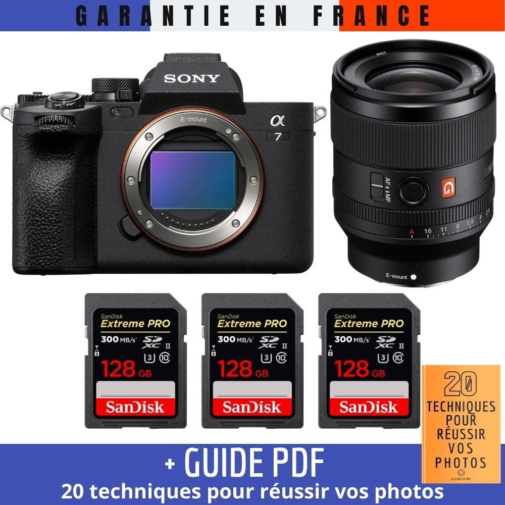 Sony A7 IV + FE 35mm f1.4 GM + 3 SanDisk Extreme PRO UHS II SDXC 300 MB/ + Guide PDF 20 TECHNIQUES POUR RÉUSSIR VOS PHOTOS
