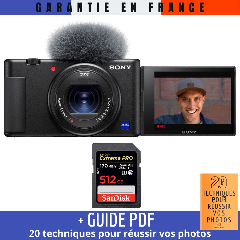 Sony ZV 1 + 1 SanDisk Extreme PRO UHS I SDXC 170 MB/ + Guide PDF 20 TECHNIQUES POUR RÉUSSIR VOS PHOTOS - vue 5
