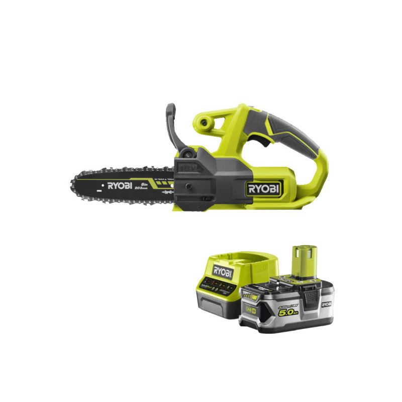 Pack RYOBI Tronçonneuse 18V One+ RY18CS20A 0 1 Batterie 5.0Ah 1 Chargeur rapide RC18120 150