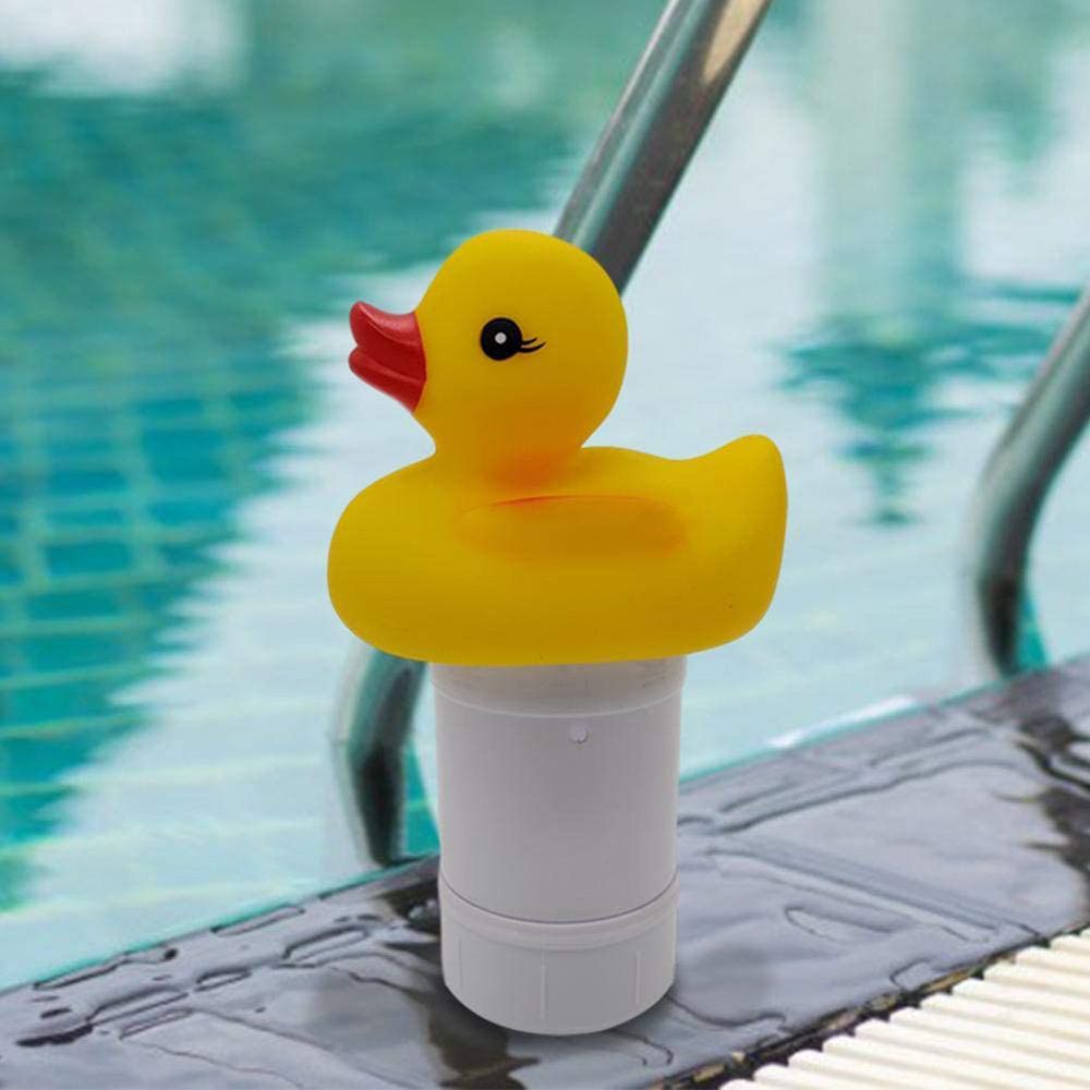 Distributeur portable en forme de canard de piscine, tablette flottante, distributeur de chlore pour piscines, outils de nettoyage de baignoire