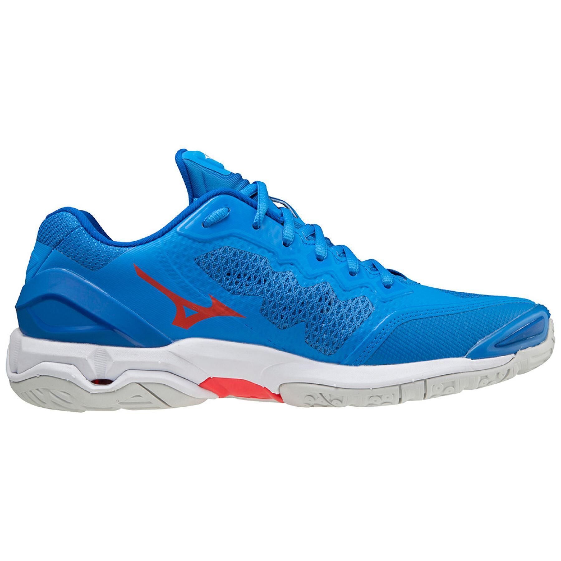 Chaussures Mizuno Wave Stealth V - Bleu / Blanc / Rouge - 39