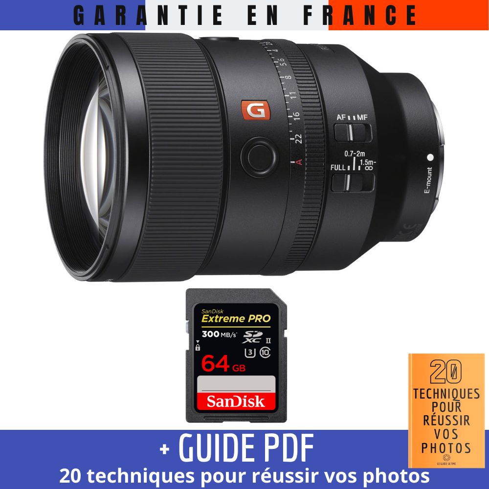Sony FE 135mm f1.8 GM + 1 SanDisk UHS II 300 MB/ + Guide PDF 20 techniques pour réussir vos photos - vue 3