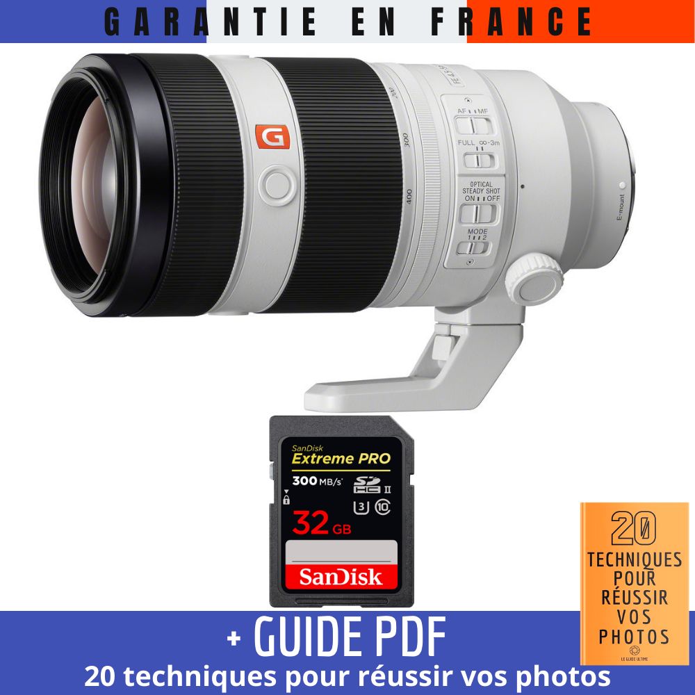 Sony FE 100 400mm f4.5 5.6 GM OSS + 1 SanDisk UHS II 300 MB/ + Guide PDF 20 techniques pour réussir vos photos - vue 3