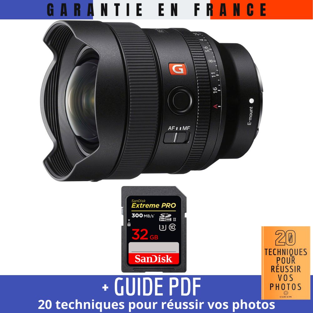 Sony FE 14mm f1.8 GM + 1 SanDisk UHS II 300 MB/ + Guide PDF 20 techniques pour réussir vos photos