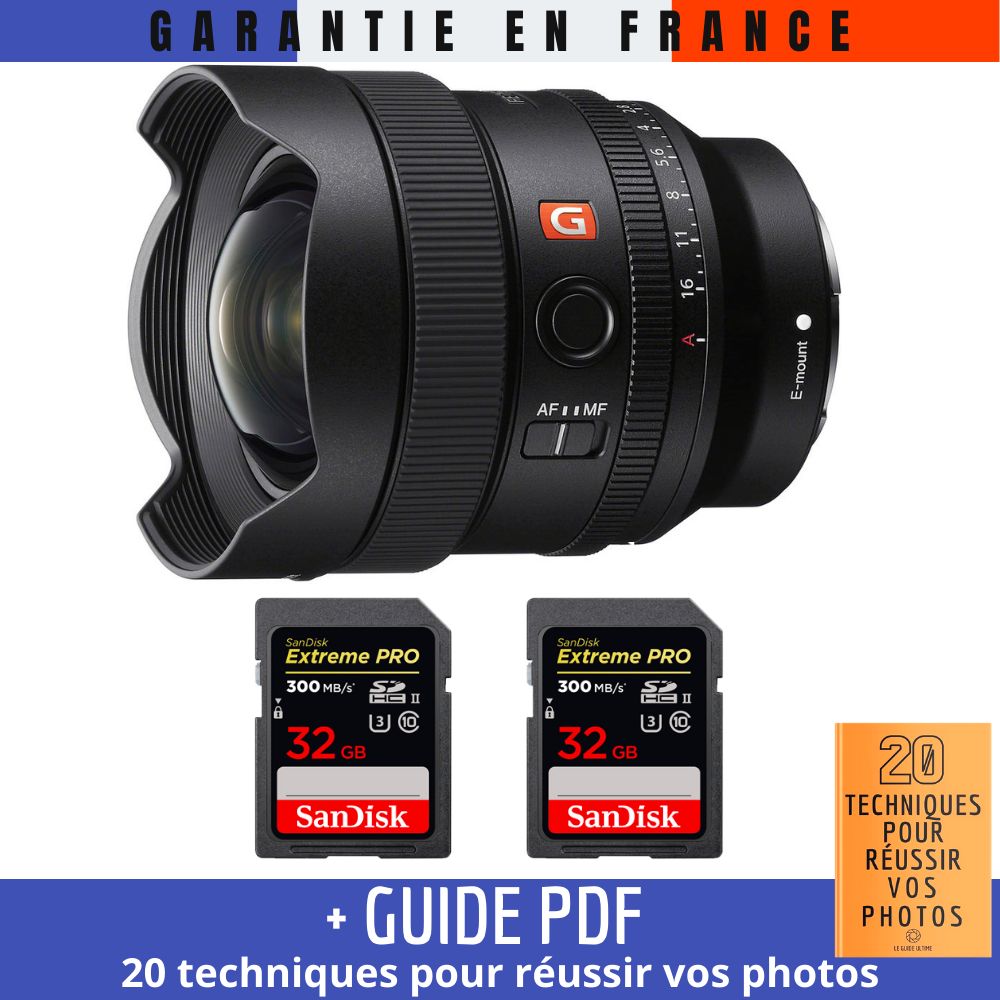 Sony FE 14mm f1.8 GM + 2 SanDisk UHS II 300 MB/ + Guide PDF 20 techniques pour réussir vos photos - vue 2
