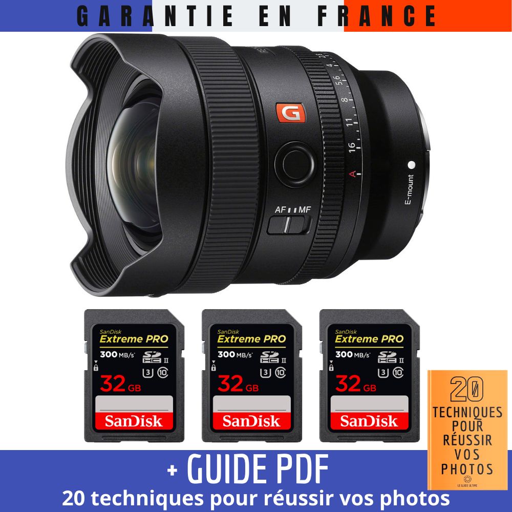 Sony FE 14mm f1.8 GM + 3 SanDisk UHS II 300 MB/ + Guide PDF 20 techniques pour réussir vos photos - vue 3