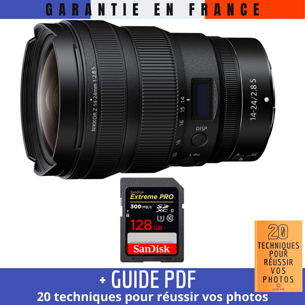 Nikon Z 14 24mm f2.8 + 1 SanDisk UHS II 300 MB/ + Guide PDF 20 techniques pour réussir vos photos - vue 2