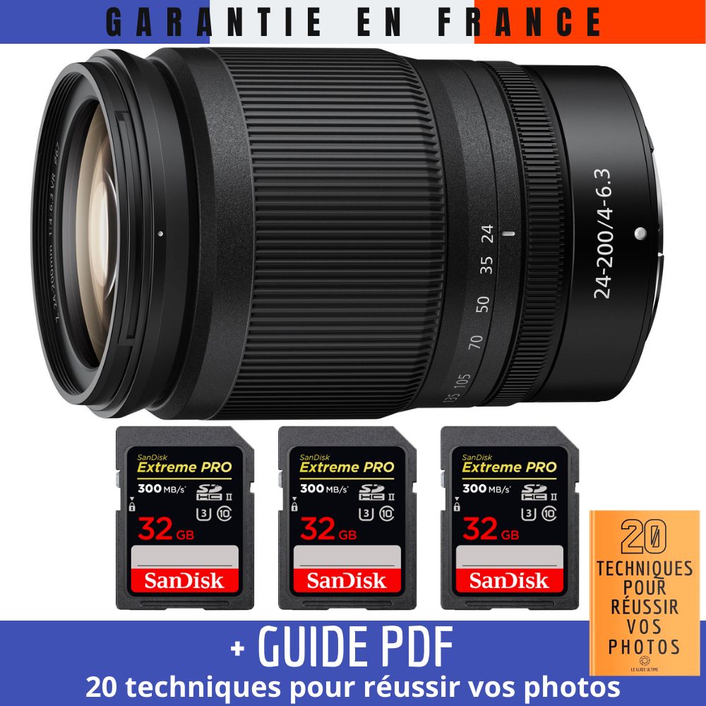 Nikon Z 24 200mm f4 6.3 VR + 3 SanDisk UHS II 300 MB/ + Guide PDF 20 techniques pour réussir vos photos - vue 2