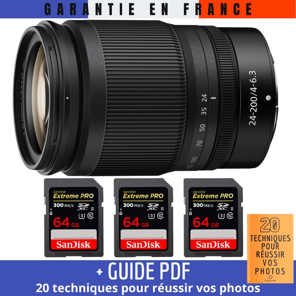 Nikon Z 24 200mm f4 6.3 VR + 3 SanDisk UHS II 300 MB/ + Guide PDF 20 techniques pour réussir vos photos - vue 3
