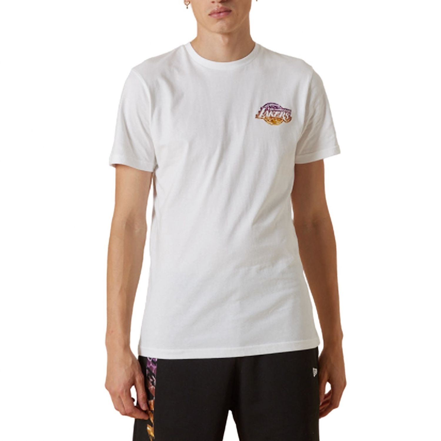 new era - t-shirt nba back body print os angeles lakers - S