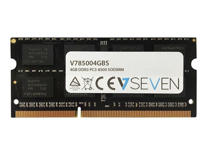 V7 4GB DDR3 PC3 8500 1066mhz SO DIMM Notebook Module de mémoire V785004GBS Neuf - vue 2