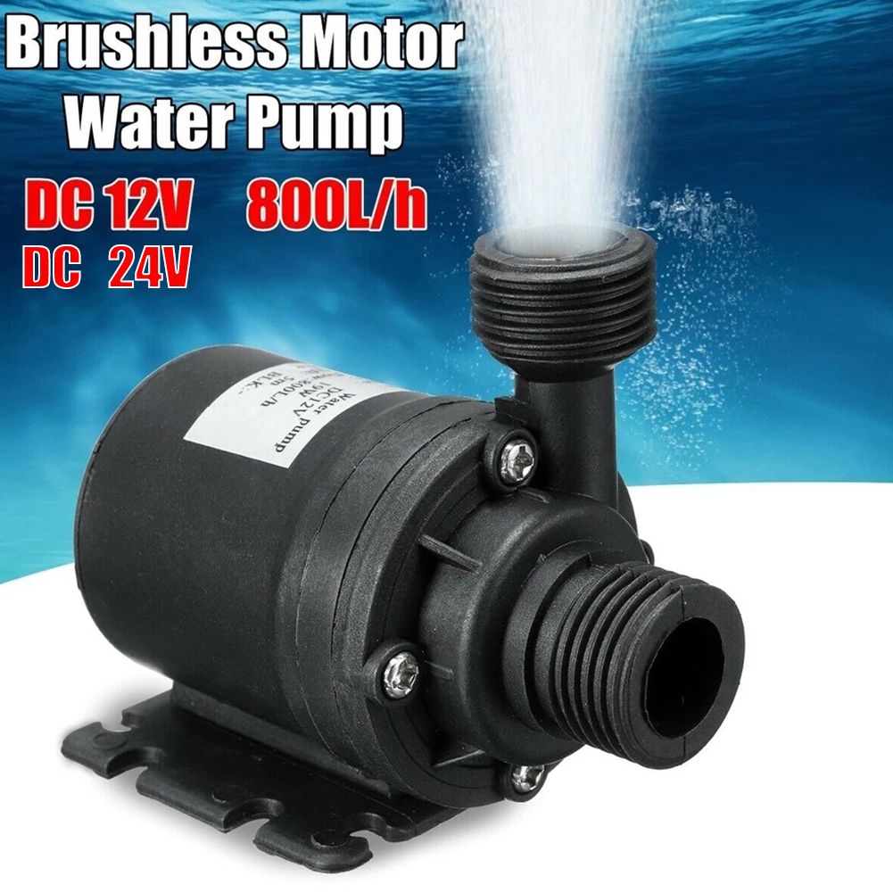 Mini moteur sans balais, 12V/24V, 5/6m, 800l/H, pompe surpresseur d'eau Submersible pour système de Circulation de refroidissement, fontaine chauffante