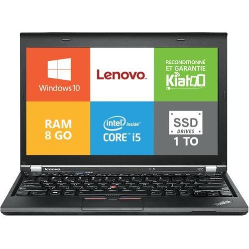 Ordinateur Portable Lenovo Thinkpad X230 Core i5 8 Go Ram 1 To Disque Dur SSD,Windows 10