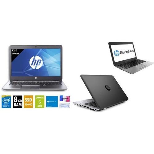 PC Portable HP Elitebook 820 G2 12" Core i5-5300U 2,3 Ghz - SSD 256 Go - 8 Go Azerty - Fran