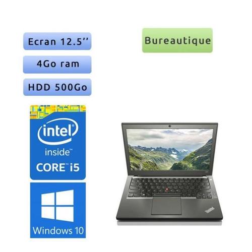 Lenovo Thinkpad X240 - Windows 10 - i5 4Go 256Go SSD - 12.5 - Webcam - Ordinateur Portable PC