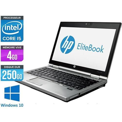 Ordinateur / Pc Portable Hp Elitebook 2570p - 12.5'' - Gris - Intel Core I5-3360m / 2.80 Ghz - Ram 4 Go - Hdd 250 Go - Webcam - Gigabit Ethernet - Wifi - Windows 10 Professionnel