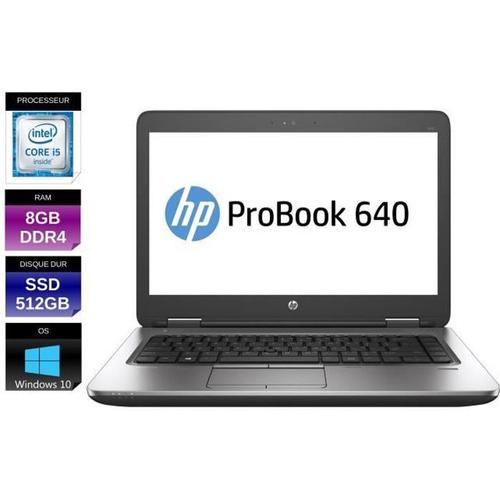 HP Probook 640 G2 14" Core i5-6200U 2,3 Ghz - SSD 512 Gb - Ram 8 Go - Windows 10 Pro 64 Bits - Azerty Fr R