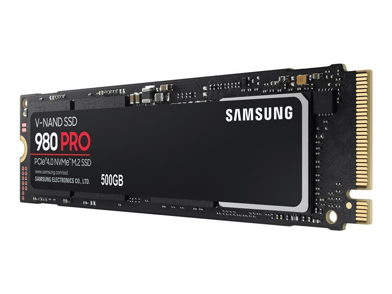 Samsung 980 PRO MZ V8P500BW SSD chiffré 500 Go interne .2 2280 PCIe 4.0 x4 NVMe mémoire tampon : 512 Mo AES 256 bits TCG Opal Encryption pour Intel Next Unit of Computing...