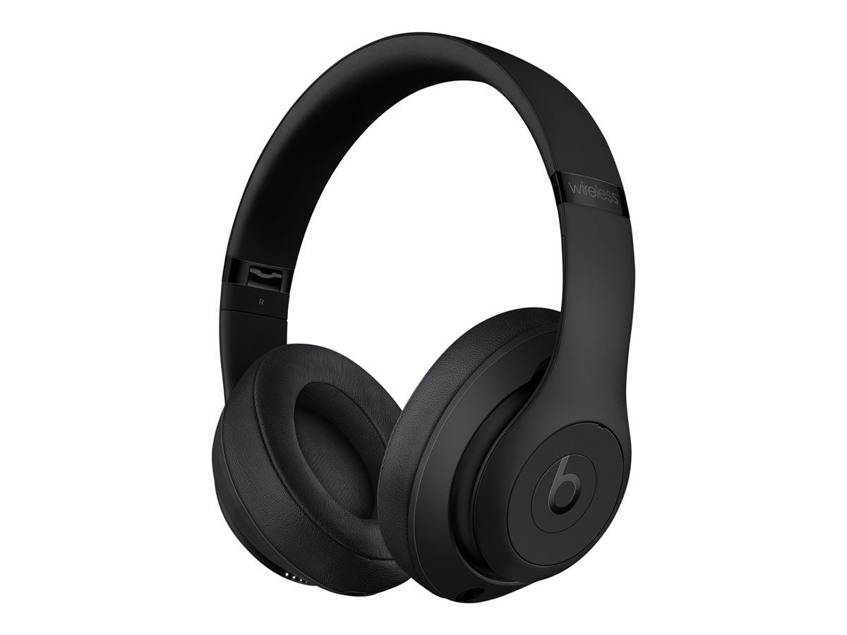 Beats Studio3 Wireless - Écouteurs avec micro - circum-aural - Bluetooth - sans fil - Suppresseur de bruit actif - isolation acoustique - noir mat