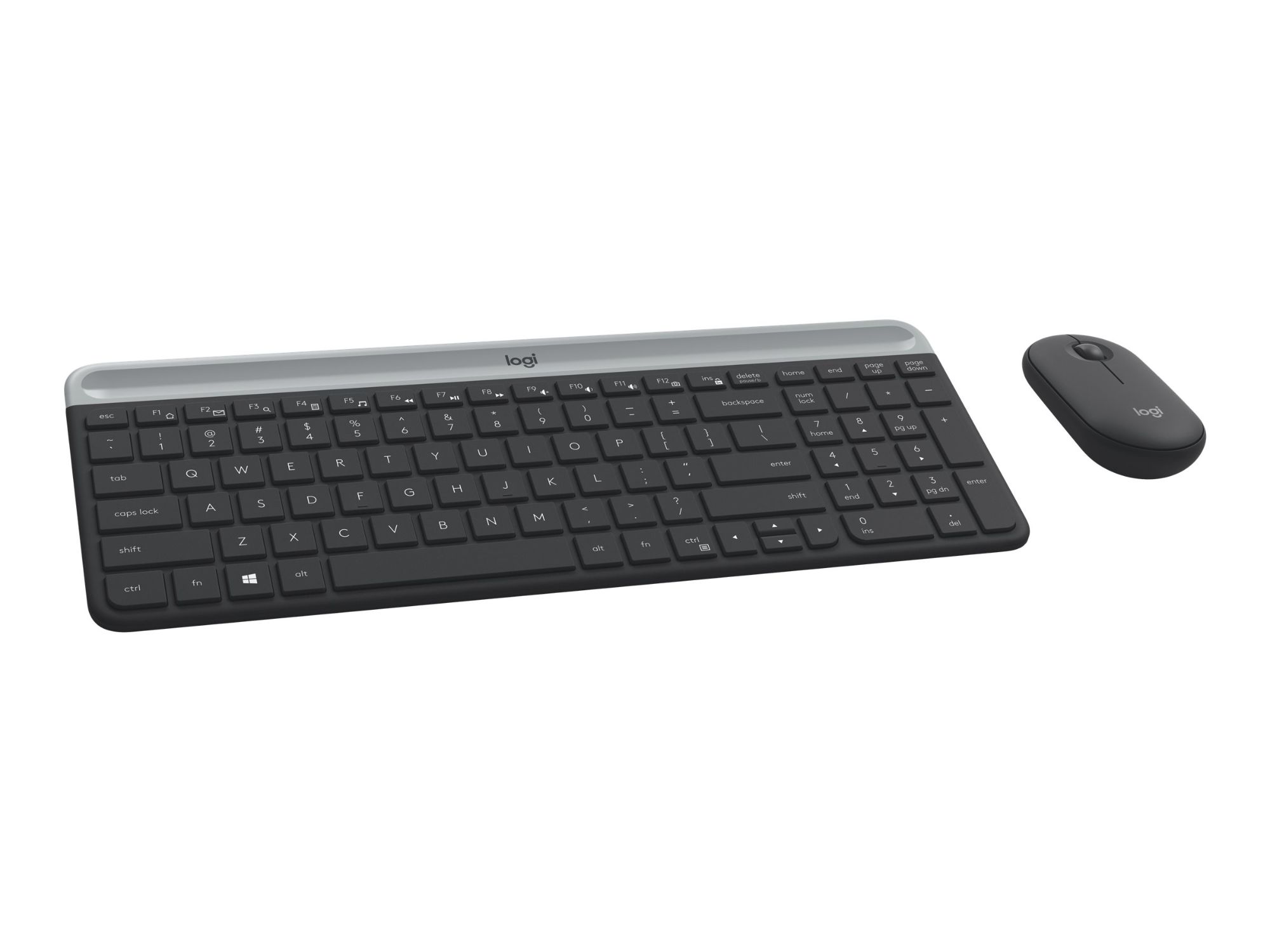 Logitech Slim Wireless Combo MK470 - Ensemble clavier et souris - sans fil - 2.4 GHz - Français - graphite