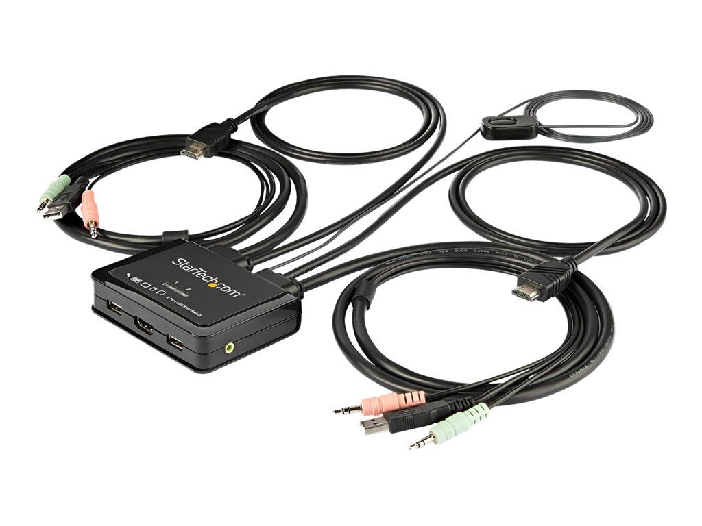 StarTech.com KVM Switch 2 ports HDMI 4K 60Hz avec Hub 2 ports USB 2.0 - vue 2