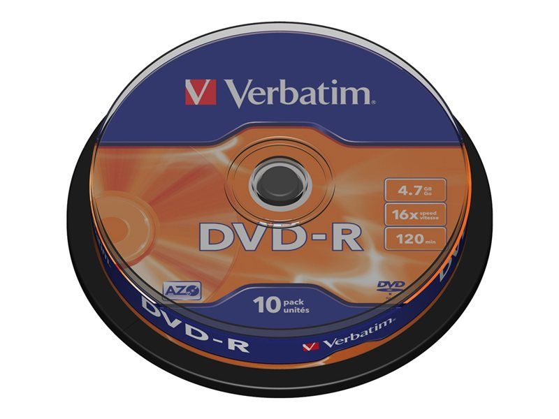 Verbatim DVD R 4.7 Go 16x par 10 spindle - vue 3