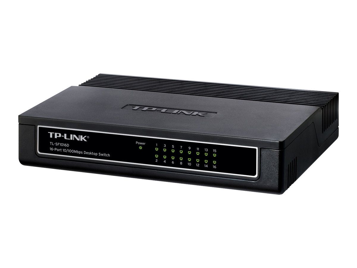 TP Link TL SF1016D 16 Port 10100Mbps Desktop Switch Commutateur 16 x 10100 de bureau