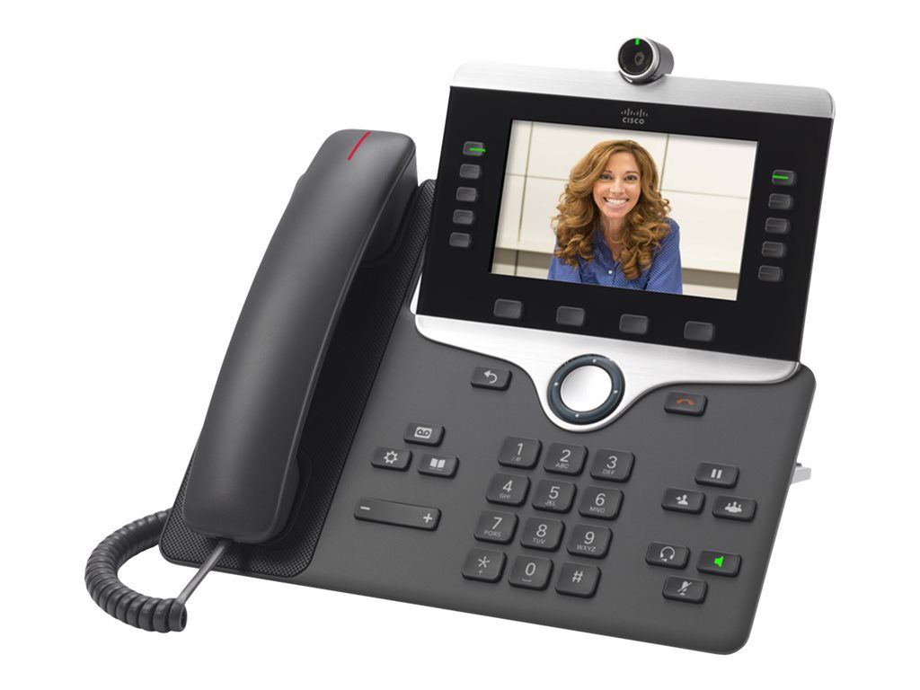 Cisco IP Phone 8865 Visiophone IP avec appareil photo numérique Interface Bluetooth IEEE 802. /bgnac Wi Fi SIP SDP 5 lignes