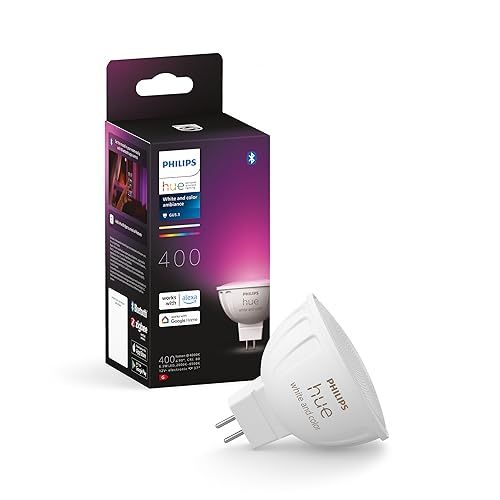 Ampoule connectée PHILIPS HUE MR16 Lumière et colorée Compatible bluetooth Fonctionne avec App et voix - vue 7