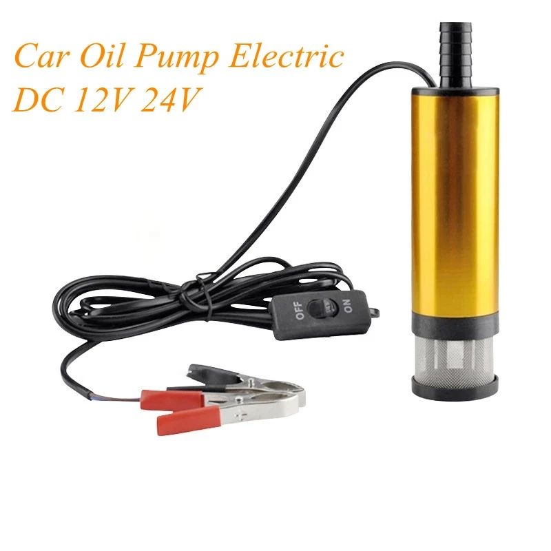 Mini pompe à huile électrique pour voiture 12V 24V DC, pour le pompage d'huile Diesel et d'eau, Submersible, coque en alliage d'aluminium, 12l/min, pompe de transfert de carburant