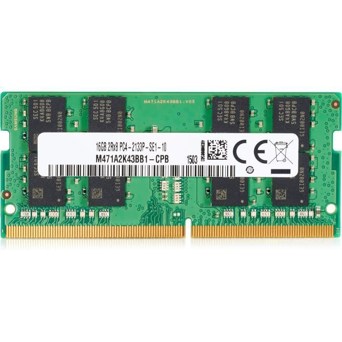 HP DDR4 module SO DIMM 260 broches 2666 MHz / PC4 21300 1.2 V mémoire sans tampon non ECC pour non ECC : EliteBook 1050 G1 735 G5 735 G6 745 G5 745 G6 755 G5 830...