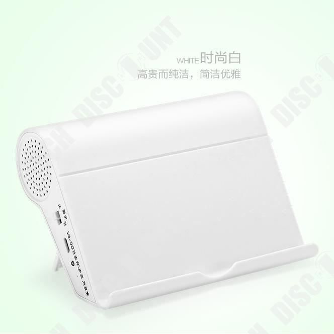 TD® Mini Haut-parleur Bluetooth Portable Dual Channel Téléphone mobile BLANC Enceinte Bluetooth avec Kit Mains Libres Portable