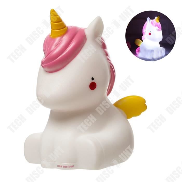  - Td® Veilleuse Fille Coeur Ins Jouet Licorne Apaise Rougeoyante Mignon Bébé Sommeil Alimentation Lampe De Table