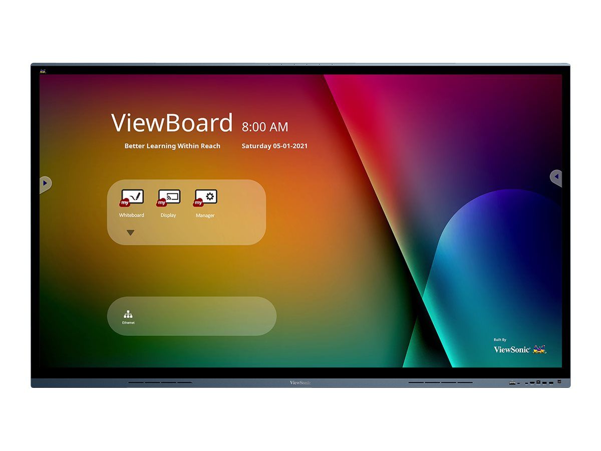 ViewSonic ViewBoard IFP7562 Classe de diagonale 75 74.5 visualisable écran LCD rétro éclairé par LED interactive avec écran tactile touch / capacité PC en option slot in 4K...
